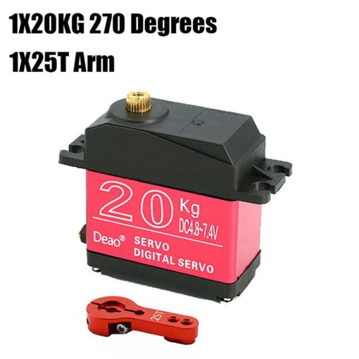 Deao 20kg 25kg 30kg 35kg Servo - 180° 270° High Torque Digital Servo Waterproof  Metal Gear 25t Rc Truck Mechanical Arm - Image 5