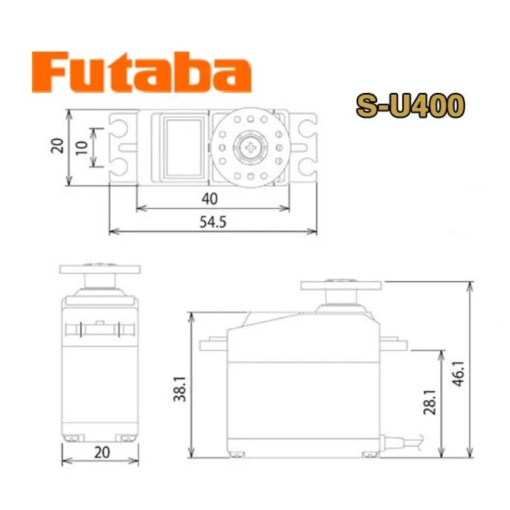 FUTABA S-U400 High Voltage Digital Power Servo S.BUS2 Standard Size 7.9kg — изображение 3
