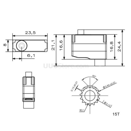 KST X08N V5.0 Metal Gear 2.7kg.cm@7.4V 9g Digital Wing Coreless Servo for RC Model Operation Voltage 3.8-8.4V 3 KST X08N V5.0 Metal Gear 2.7kg.cm@7.4V 9g Digital Wing Coreless Servo for RC Model Operation Voltage 3.8-8.4V - Image 3