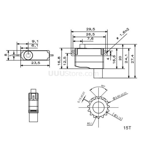 KST X08H Plus Metal Gear 4.8kg.cm@7.4V 9g Digital Wing Coreless Servo for RC Model Operation Voltage 3.8-8.4V 5 KST X08H Plus Metal Gear 4.8kg.cm@7.4V 9g Digital Wing Coreless Servo for RC Model Operation Voltage 3.8-8.4V - Image 5