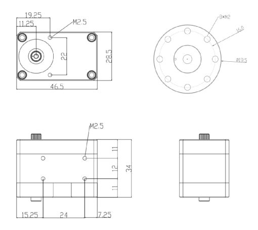 OCServo ROBS-401 - 40kgf.cm Torque 82g UART Bus Robot Servo For Robot DIY 485 Servo Serial Servo - Image 4