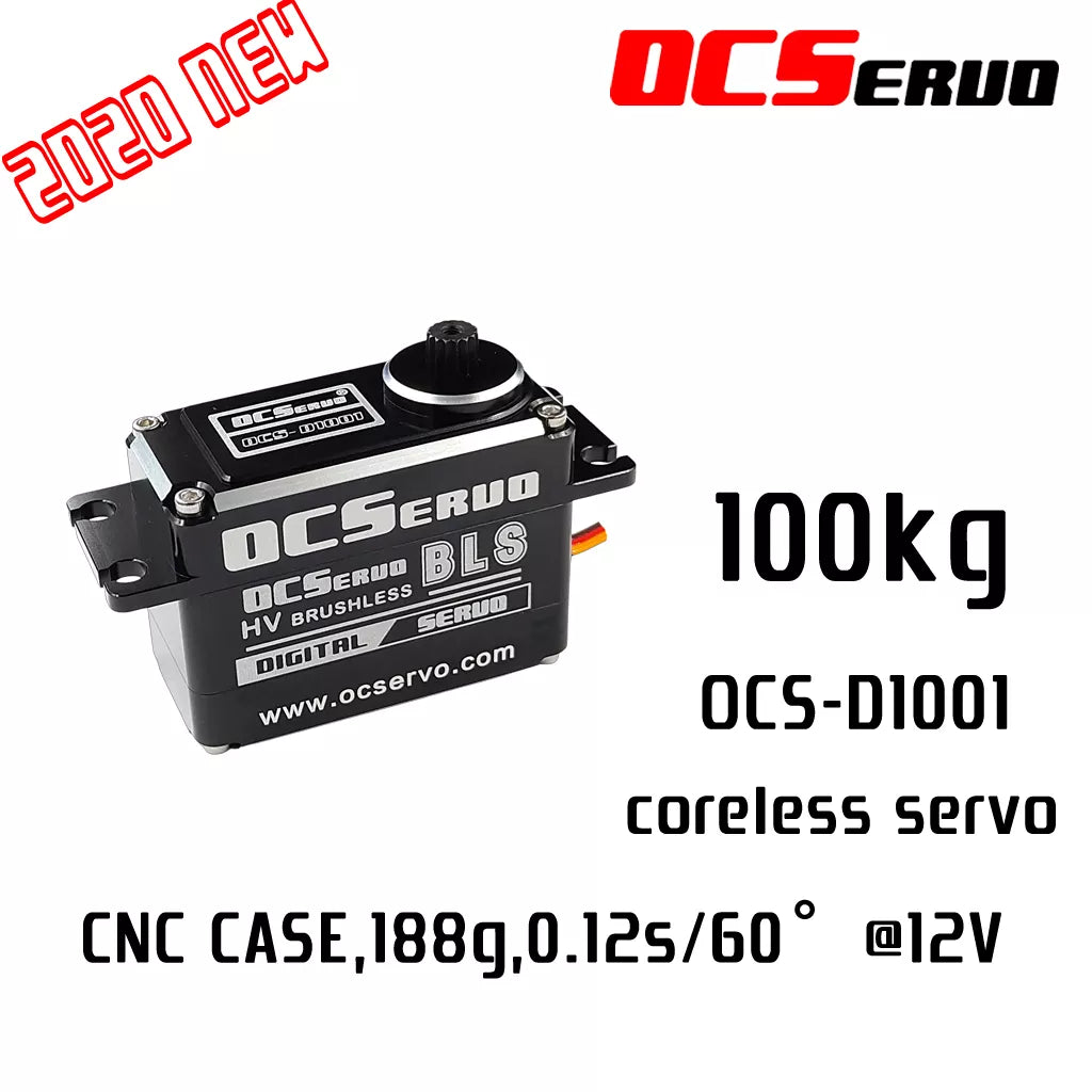 OCServo OCS-D1001 - 100kg.cm@12V 188g CNC Digital Brushless Servo High torque Steel Gear UAV Metal Horn 2 OCServo OCS-D1001 - 100kg.cm@12V 188g CNC Digital Brushless Servo High torque Steel Gear UAV Metal Horn - Image 2