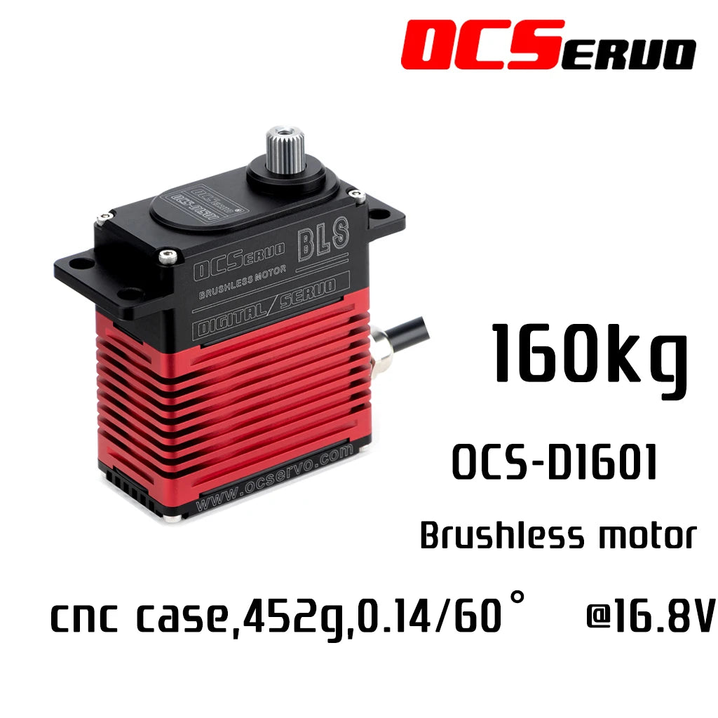 OCServo OCS-D1601 - 160KG.CM @16.8V 452g CNC Digital Brushless ROBOT Servo High Torque Servo Steel Gear UAV Metal horn 2 OCServo OCS-D1601 - 160KG.CM @16.8V 452g CNC Digital Brushless ROBOT Servo High Torque Servo Steel Gear UAV Metal horn — изображение 2