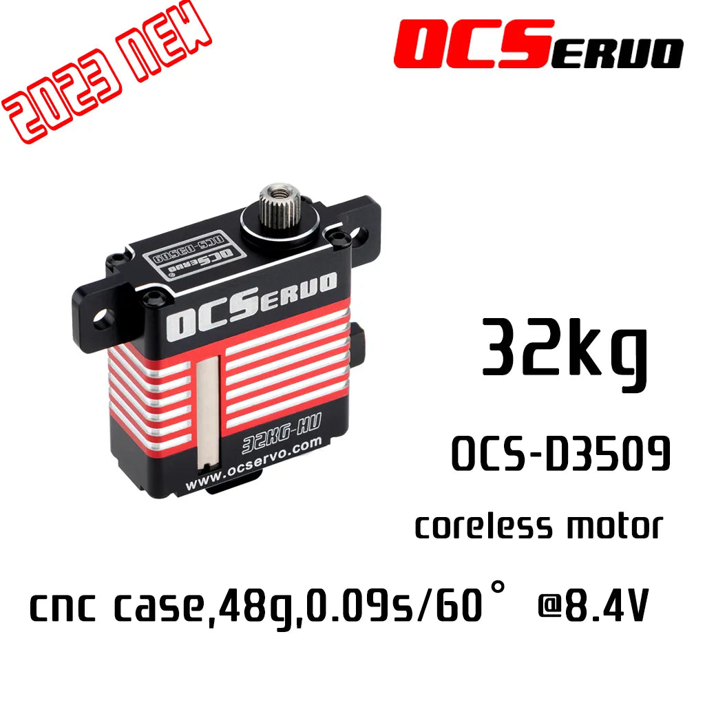 OCServo OCS-D3509 - 8.4V 32kg.cm 48g 0.09S/60° coreless Motor High Torque Servo Steel Gear All CNC Case Wing servo 2 OCServo OCS-D3509 - 8.4V 32kg.cm 48g 0.09S/60° coreless Motor High Torque Servo Steel Gear All CNC Case Wing servo — изображение 2