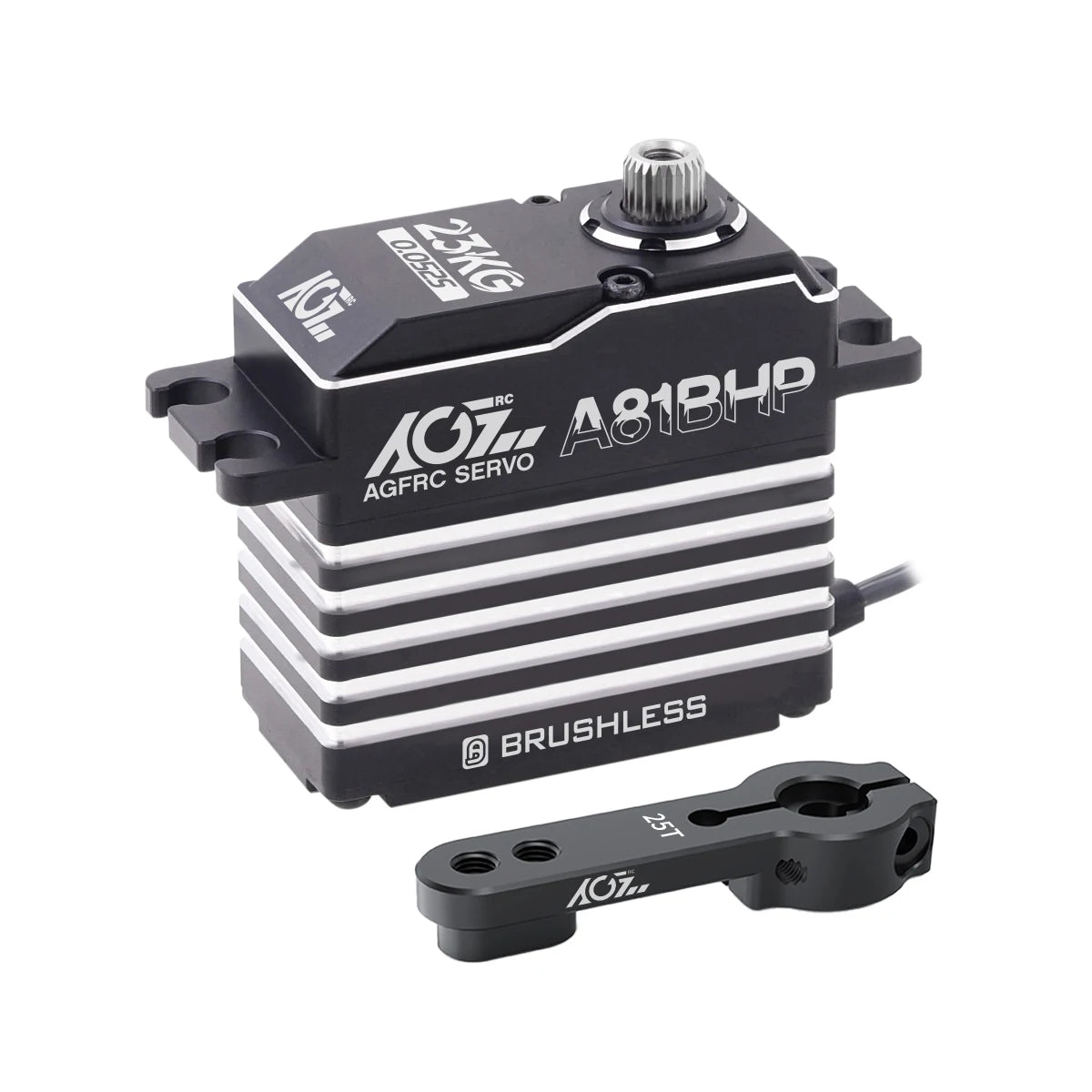AGFRC A81BHP - 23KG Super Speed Steel Gears HV Brushless Programmable Standard Steering Servo For 1/8 RC Truck Car Boat Aircraft 9 AGFRC A81BHP - 23KG Super Speed Steel Gears HV Brushless Programmable Standard Steering Servo For 1/8 RC Truck Car Boat Aircraft — изображение 9