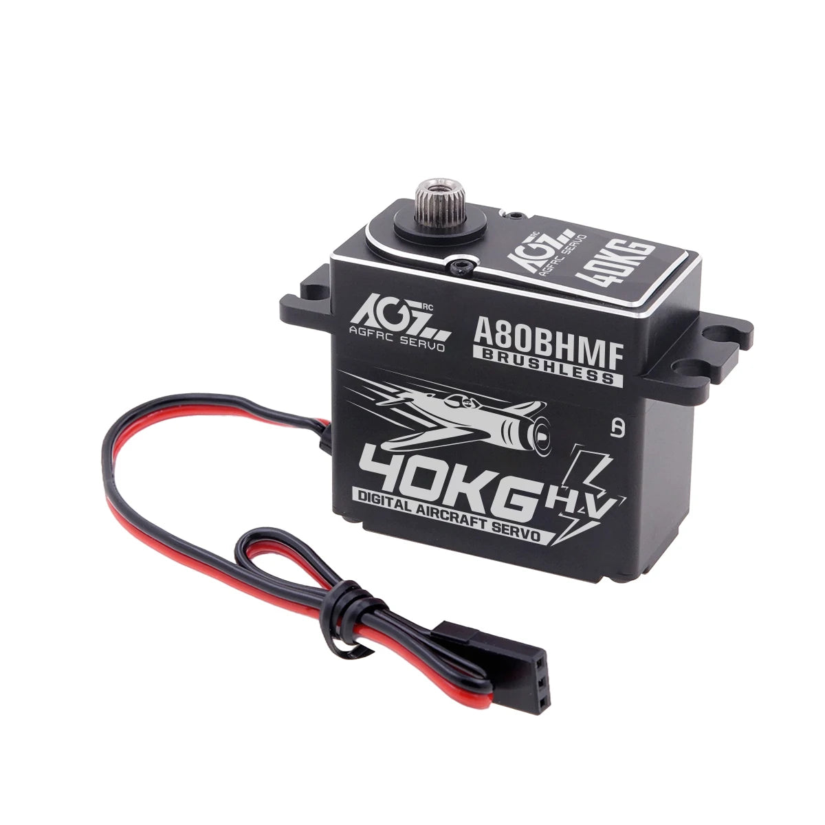 AGFRC A80BHMF - 40kg Aircraft Servo Programmable Steel + Titanium Gear Digital Brushless Standard Servo For 30-200CC RC Airplane 8 AGFRC A80BHMF - 40kg Aircraft Servo Programmable Steel + Titanium Gear Digital Brushless Standard Servo For 30-200CC RC Airplane — изображение 8