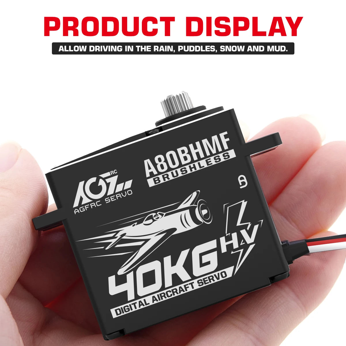 AGFRC A80BHMF - 40kg Aircraft Servo Programmable Steel + Titanium Gear Digital Brushless Standard Servo For 30-200CC RC Airplane 4 AGFRC A80BHMF - 40kg Aircraft Servo Programmable Steel + Titanium Gear Digital Brushless Standard Servo For 30-200CC RC Airplane — изображение 4