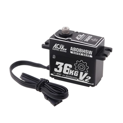 AGFRC A80BHSW V2 - 36KG Waterproof High Torque Hi-Speed Brushless RC Steering Servo Motor For 1/10 Off Road RC Car Truck Airplane 9 AGFRC A80BHSW V2 - 36KG Waterproof High Torque Hi-Speed Brushless RC Steering Servo Motor For 1/10 Off Road RC Car Truck Airplane - Image 9