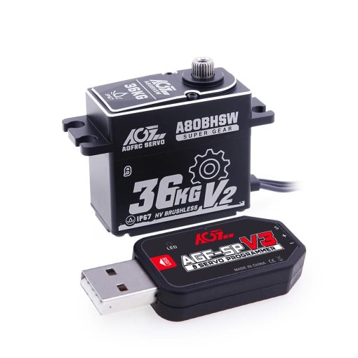 AGFRC A80BHSW V2 - 36KG Waterproof High Torque Hi-Speed Brushless RC Steering Servo Motor For 1/10 Off Road RC Car Truck Airplane 8 AGFRC A80BHSW V2 - 36KG Waterproof High Torque Hi-Speed Brushless RC Steering Servo Motor For 1/10 Off Road RC Car Truck Airplane - Image 8