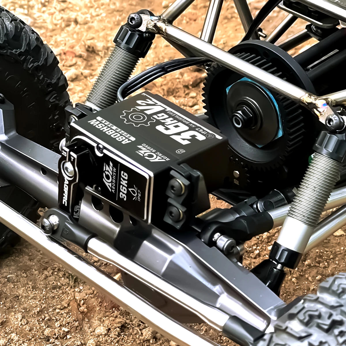 AGFRC A80BHSW V2 - 36KG Waterproof High Torque Hi-Speed Brushless RC Steering Servo Motor For 1/10 Off Road RC Car Truck Airplane 2 AGFRC A80BHSW V2 - 36KG Waterproof High Torque Hi-Speed Brushless RC Steering Servo Motor For 1/10 Off Road RC Car Truck Airplane - Image 2