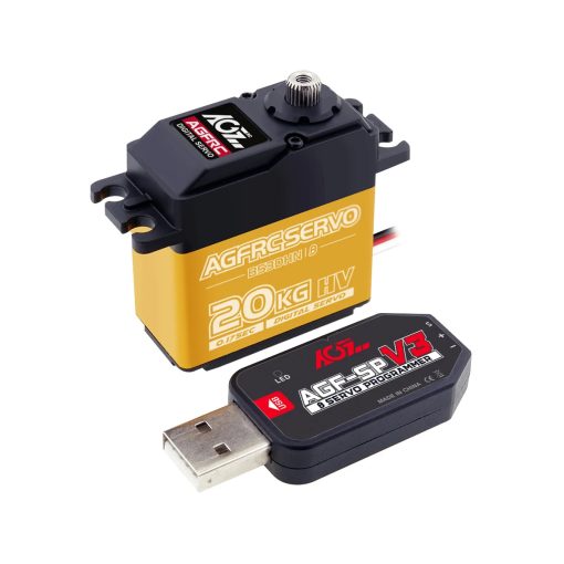 AGFRC B53DHN - Fast Speed 20KG Titanium Gear HV Programmable Digital DC Servo Motor for RC Car Part airplane Robot Boat Models — изображение 10