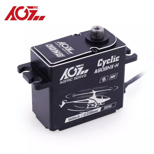 AGFRC A80BHX-H - 30KG 0.038Sec 25T Aluminum Case  High Torque HV Brushless Cyclic Servo For 570-800 Class Helicopter Swash Plate — изображение 3