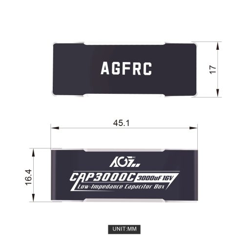 AGFRC CAP3000C Aluminum Case 3000uF DC 16V HV Super Power Capacitor Box For 1/8 1/10 1/12 RC Car Models Crawler Trucks Buggies — изображение 5