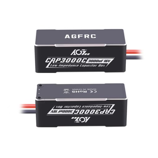 AGFRC CAP3000C Aluminum Case 3000uF DC 16V HV Super Power Capacitor Box For 1/8 1/10 1/12 RC Car Models Crawler Trucks Buggies — изображение 3