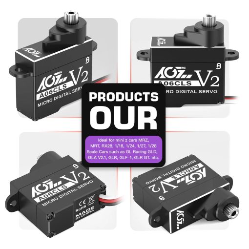 AGFRC A06CLS V2 Black Aluminum Case - 6g Titanium Gear 3KG Micro Digital Coreless Servo For Mini Z Car GLR GLA MRZ Airplane RC F3P — изображение 6