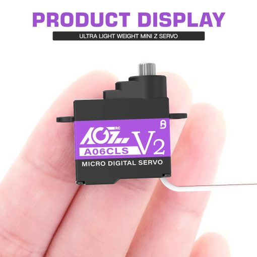 AGFRC A06CLS V2 - 3.0KG 6g Titanium Gear Super Fast Programmable Micro Servo For 1/18 1/24 1/27 1/28 Mini Car GLR GLA MRZ Airplane — изображение 4