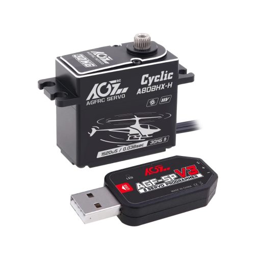 AGFRC A80BHX-H -  8.4V 30KG Programmable Helicopter Cyclic Servo  High Torque High Voltage Brushless Digital Motor For RC Helicopter - Image 13