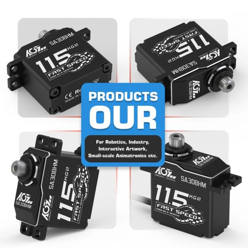 AGFRC SA30BHM - 11.5KG HV High Speed Programmable Motor Brushless Mini Smart Steering RC Servo for 1/12 1/16 RC Car Rock Crawler — изображение 6