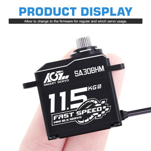 AGFRC SA30BHM - 11.5KG HV High Speed Programmable Motor Brushless Mini Smart Steering RC Servo for 1/12 1/16 RC Car Rock Crawler — изображение 5