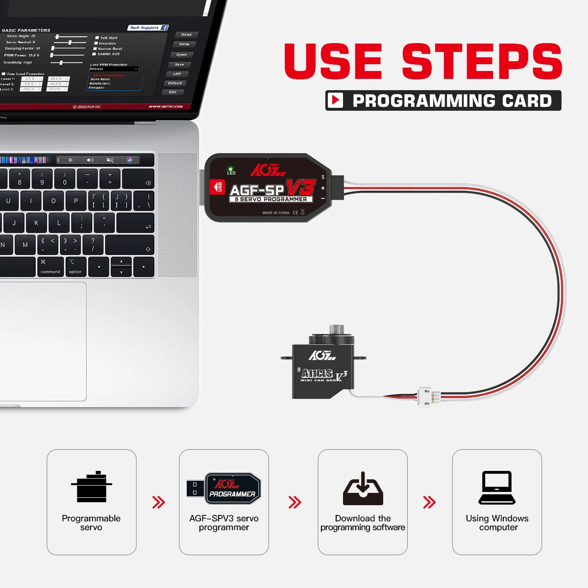 AGFRC A11CLS V3 - Micro Digital servo Super Speed 1.4KG Coreless Programmable motor Servo For 1/28 1/27 1/24 1/18 Mini Z Cars Boat 5 AGFRC A11CLS V3 - Micro Digital servo Super Speed 1.4KG Coreless Programmable motor Servo For 1/28 1/27 1/24 1/18 Mini Z Cars Boat — изображение 5