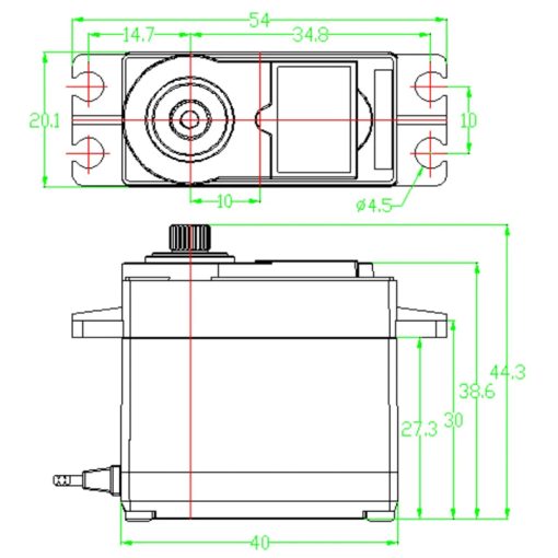 FEETECH FB5118M - 7.4V 17kg.cm Digital Servo With feedback For RC Car Helicopter Model Diy toys 3 FEETECH FB5118M - 7.4V 17kg.cm Digital Servo With feedback For RC Car Helicopter Model Diy toys — изображение 3