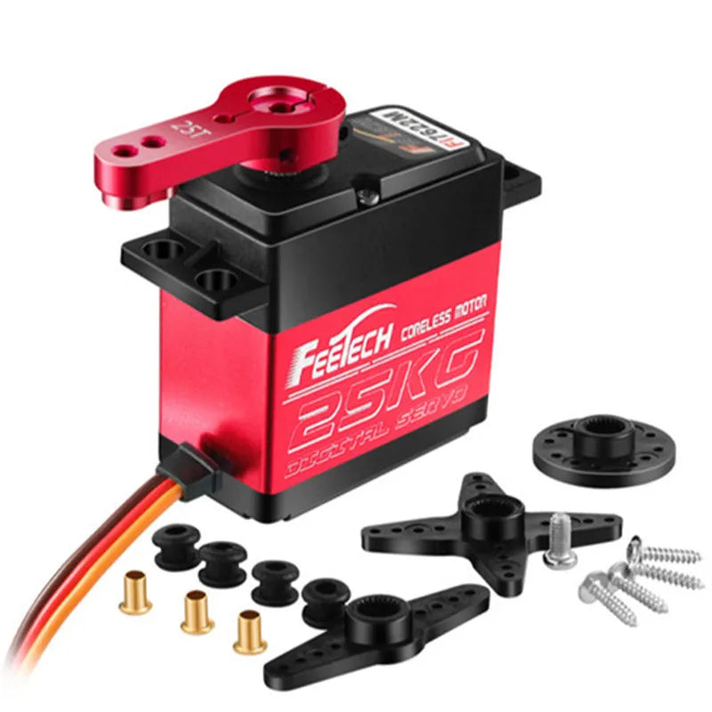 Feetech FT6325M - Waterproof 180 Degree 25KG Large Torque 25T Arm full metal gear Digital RC Servo for RC Car Crawler SCX10 TRX4 Parts