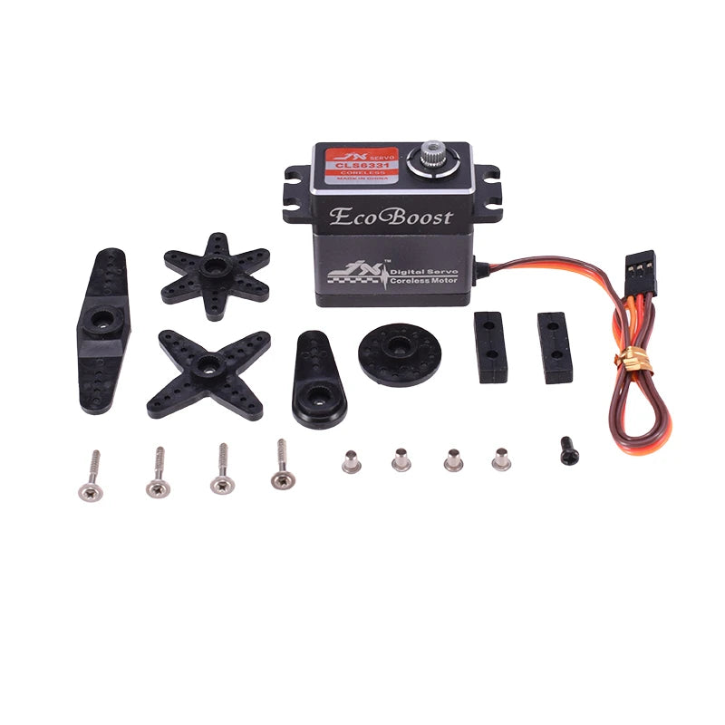 JX Servo Ecoboost CLS6331 - 30KG High Torque Servo 180 Degree CNC Shell Metal Gear Coreless Digital Servo For RC Car Robot Drone Parts 1 JX Servo Ecoboost CLS6331 - 30KG High Torque Servo 180 Degree CNC Shell Metal Gear Coreless Digital Servo For RC Car Robot Drone Parts
