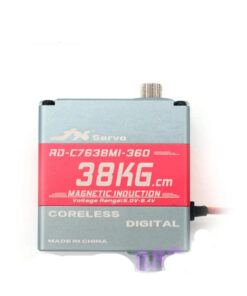 JX Servo RD-C7638MI-360 38kg.cm 360 degree coreless Magnetic induction full CNC aluminium hulls structure rc Robot servo