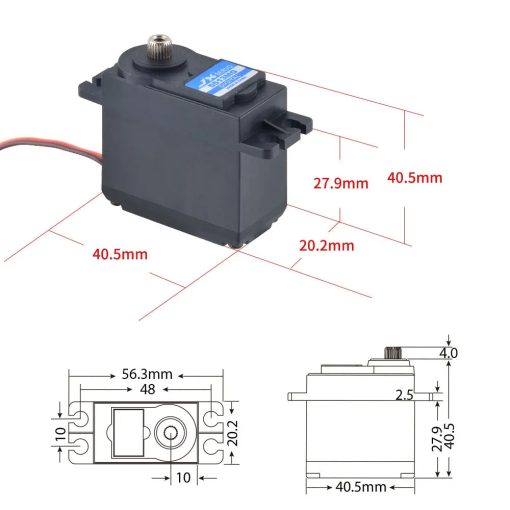 JX Servo PDI-5513MG - 13kg  High Precision Metal Gear Digital Standard Servo For RC Models — изображение 5