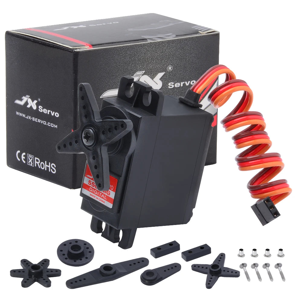JX Servo PDI-5508MG - 8KG Large Torque Metal Gear Digital Coreless Servo for Helicopter RC Car Truck Buggy Robot Arm Boat 7 JX Servo PDI-5508MG - 8KG Large Torque Metal Gear Digital Coreless Servo for Helicopter RC Car Truck Buggy Robot Arm Boat - Image 7