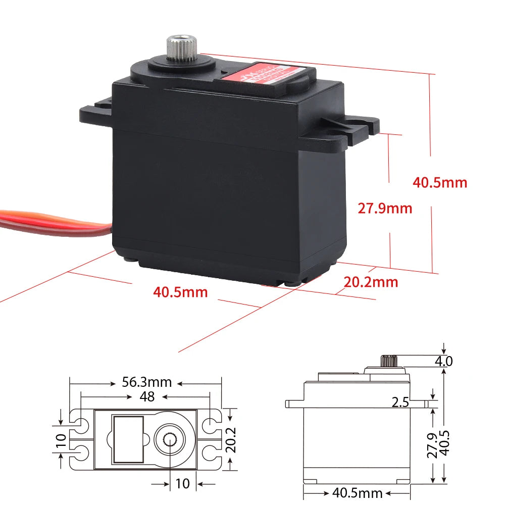JX Servo PDI-5508MG - 8KG Large Torque Metal Gear Digital Coreless Servo for Helicopter RC Car Truck Buggy Robot Arm Boat 2 JX Servo PDI-5508MG - 8KG Large Torque Metal Gear Digital Coreless Servo for Helicopter RC Car Truck Buggy Robot Arm Boat - Image 2