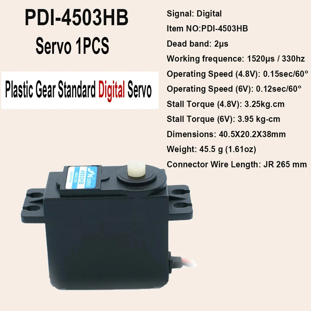 JX Servo PDI-4503HB/PS-4503HB - 3.95kg Plastic Gear Standard Digital/Analog Servo For RC Car Boat Racing Drone 8 JX Servo PDI-4503HB/PS-4503HB - 3.95kg Plastic Gear Standard Digital/Analog Servo For RC Car Boat Racing Drone - Image 8
