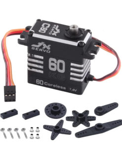 JX SERVO C60 - 7.4V 60KG 120-180° High Torque Full Metal Case Coreless Motor High Pressure Metal Gear Servo for RC Car Boat Helicopter Parts