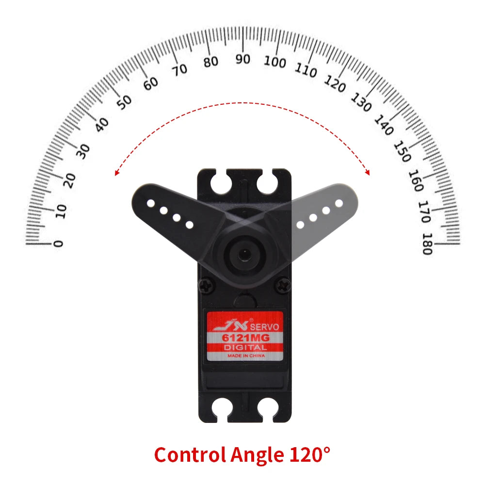JX Servo PDI-6121MG - 6V 21KG 0.13sec 120° High Precision Metal Gear Digital Coreless Standard Servo For RC Model — изображение 3