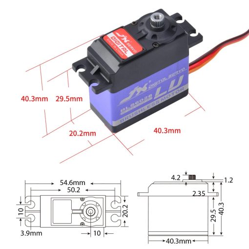 JX Servo BLS6028 - 6V 28kg 0.12 sec/60° 120° High Torque Metal Tooth Digital Brushless Servo For RC Car RC Drone Aircraft Parts 4 JX Servo BLS6028 - 6V 28kg 0.12 sec/60° 120° High Torque Metal Tooth Digital Brushless Servo For RC Car RC Drone Aircraft Parts - Image 4