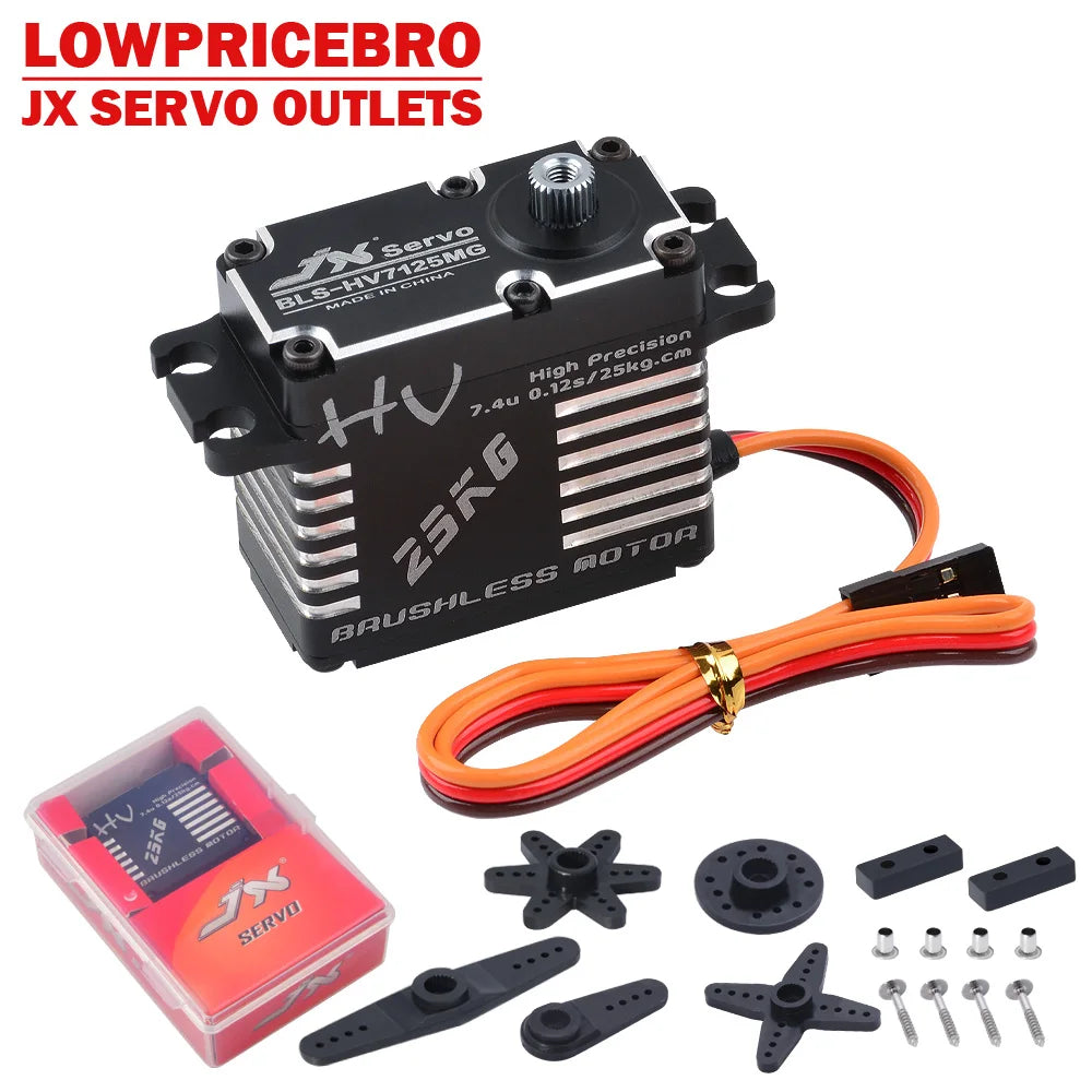 JX Servo BLS-HV7125MG - 7.4V 25KG Brushless High Precision Steel Gear Full CNC Digital Servo For RC Car 3 JX Servo BLS-HV7125MG - 7.4V 25KG Brushless High Precision Steel Gear Full CNC Digital Servo For RC Car — изображение 3