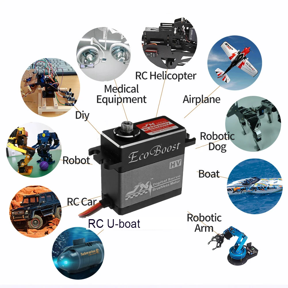 JX Servo EcoBoost BLS6520HV - 20kg Large Torque 180 Degree HV Metal Gear Brushless Digital Servo RC Helicopter, Car, ROBOT 6 JX Servo EcoBoost BLS6520HV - 20kg Large Torque 180 Degree HV Metal Gear Brushless Digital Servo RC Helicopter, Car, ROBOT — изображение 6