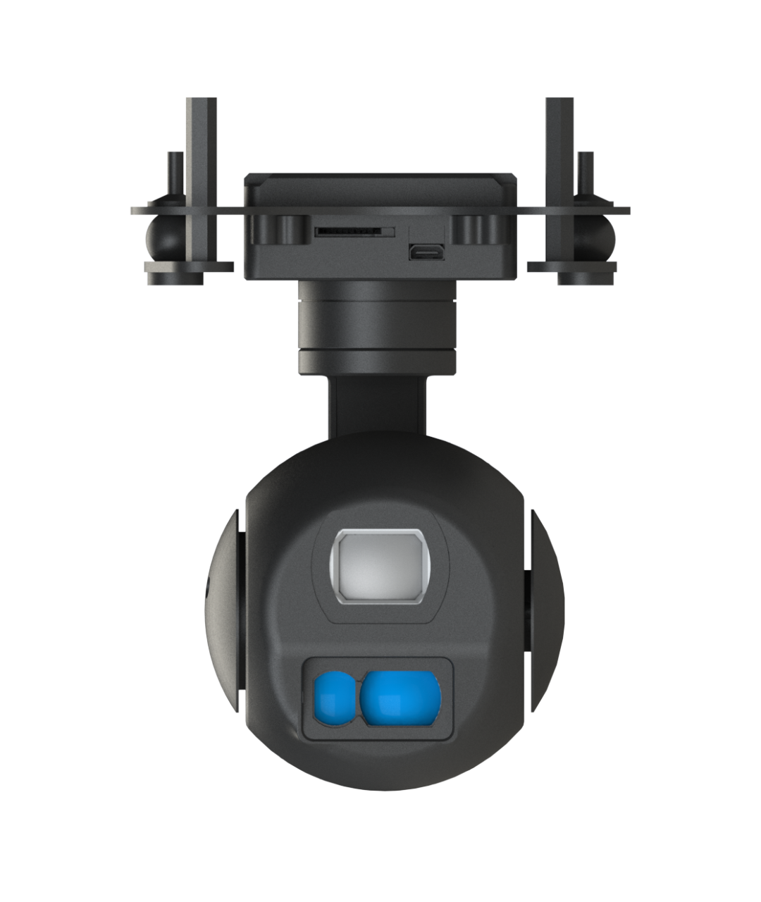 TOPOTEK KHP05L12 Dual Light Drone Gimbal - 45X Hybrid Zoom 1080P Camera + 1200M Laser Range Finder 3-Axis Stabilized Gimbal