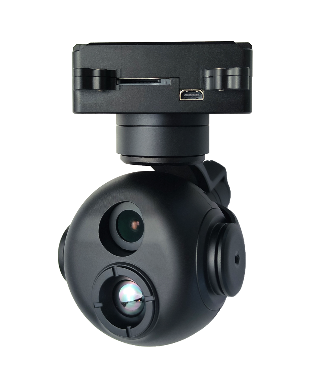 TOPOTEK KHP290A609 Dual Light Drone Gimbal - 9x Digital Zoom 1080P Visible Light Camera + 9.1mm 640x512 Thermal Imaging 3-Axis IP/HDMI PTZ Gimbal - Image 3