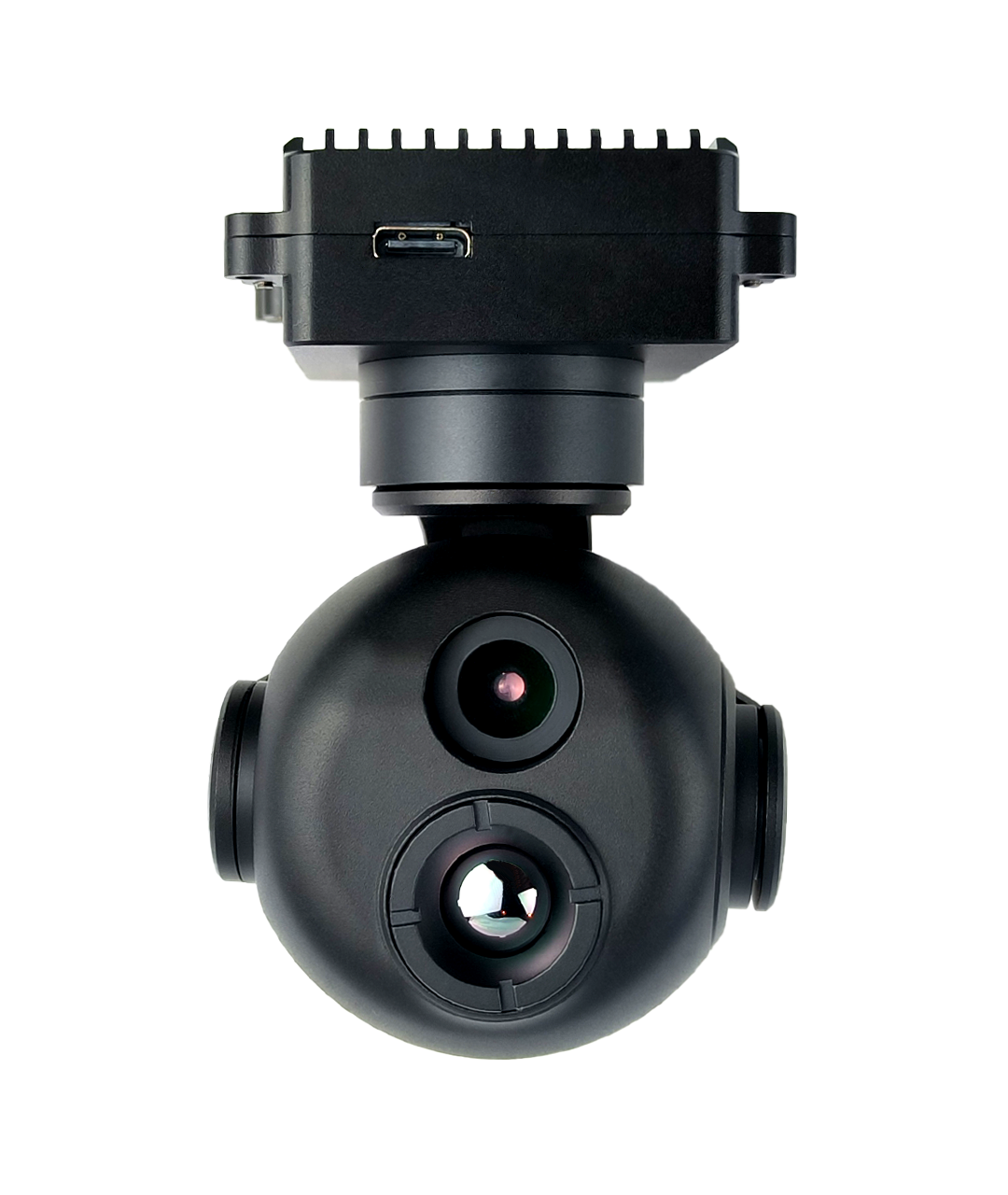 TOPOTEK KHP290A609 Dual Light Drone Gimbal - 9x Digital Zoom 1080P Visible Light Camera + 9.1mm 640x512 Thermal Imaging 3-Axis IP/HDMI PTZ Gimbal - Image 2