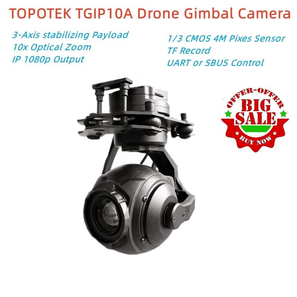 Topotek TGIP10A Drone PTZ Camera 10xOptical Zoom 3 Axis Stability 1080P RTSP Video Stream Output Gimbal Camera UART SBUS Control - Image 3