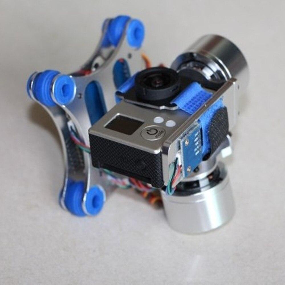 2 Axis Metal Brushless Camera Gimbal w/Motor &Controller for Gopro SJ4000 SJ7000 camera Blade Walkera QX350 Aerial photo FPV - Image 3