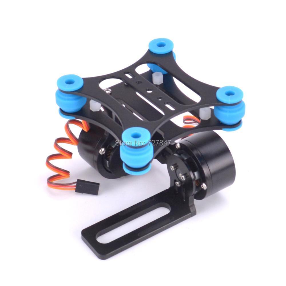 Brushless Camera Gimbal Frame - 1PCS Shock Absorbing CNC Metal Brushless Camera Gimbal Frame & 2PCS 2208 80KV Motor for Gopro 2 3 Xiaomi Xiaoyi Camera