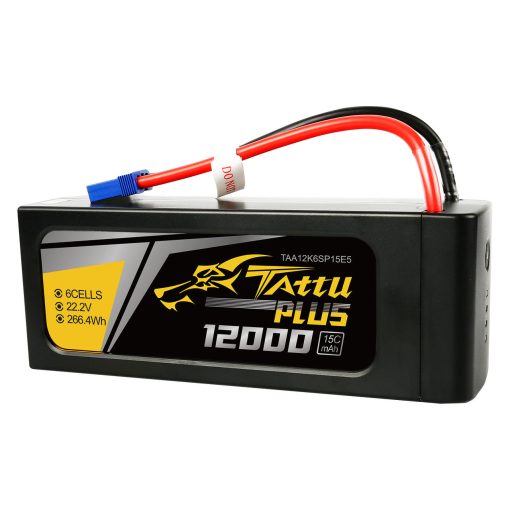 حزمة بطارية ليبو ذكية Tattu Plus 12000mAh 6s 15C 22.2V Tattu Plus 12000mAh 6s 15C 22.2V مع EC5 / AS150 + قابس XT150 (إصدار جديد) 4 Tattu Plus 12000mAh 6s 15C 22.2V Smart Lipo Battery Pack With EC5 / AS150 + XT150 Plug (New Version) - صورة Tattu Plus 12000mAh 6s 15C 22.2V Smart Lipo Battery Pack With EC5 / AS150 + XT150 Plug (New Version) - صورة 4