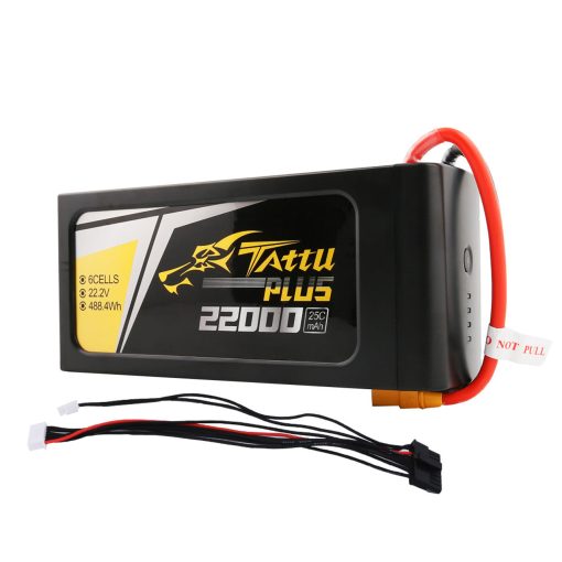 Tattu Plus 22000mAh 6s 25C 22.2V Lipo Smart Battery Pack With XT90-S Plug (New Version) 3 Tattu Plus 22000mAh 6s 25C 22.2V Lipo Smart Battery Pack With XT90-S Plug (New Version) - صورة Tattu Plus 22000mAh 6s 25C 22.2V Lipo Smart Battery Pack With XT90-S Plug (New Version) - صورة 3