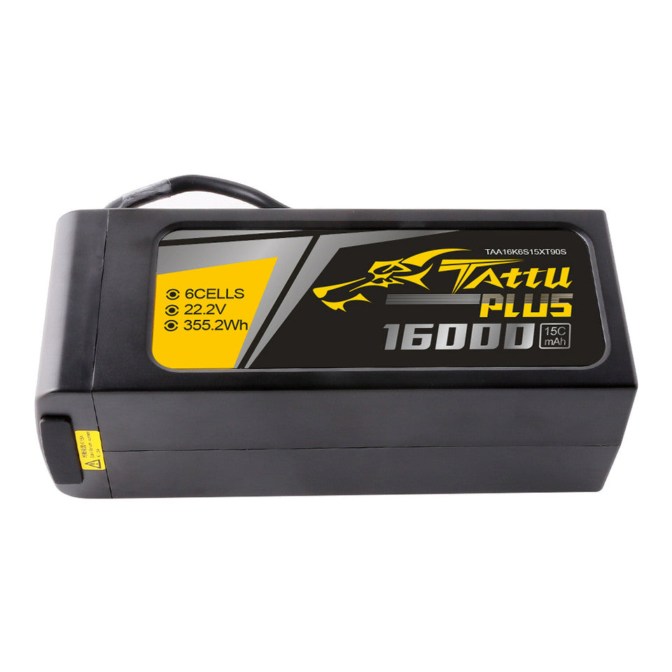 Tattu Plus 16000mAh 6S 15C 22.2V Lipo Battery Pack With XT90S 1 Tattu Plus 16000mAh 6S 15C 22.2V Lipo Battery Pack With XT90S