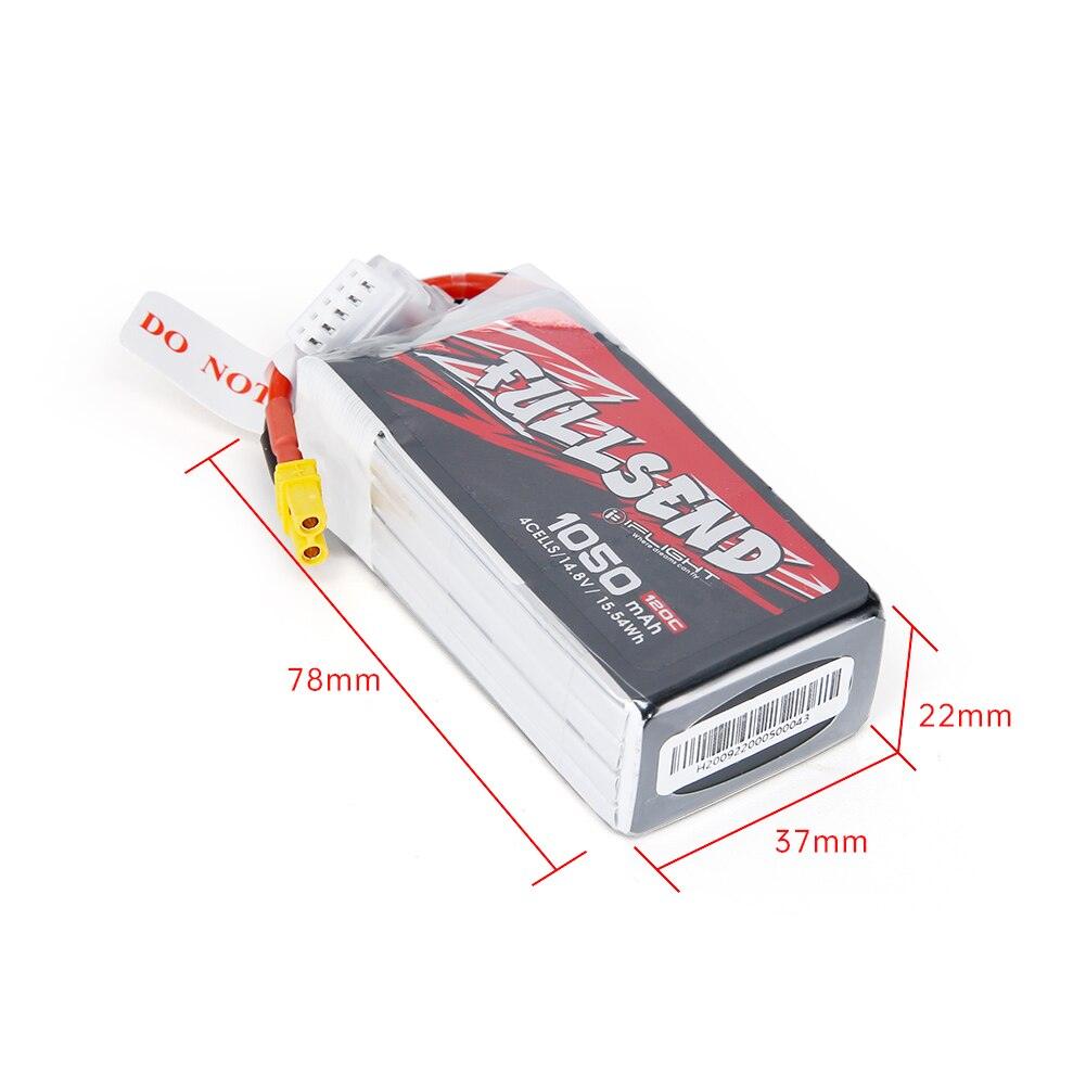 iFlight FULLSEND 4S 1050mAh FPV Battery - 120C 14.8V Lipo Battery with XT30 connector for FPV Drone 2 iFlight FULLSEND 4S 1050mAh FPV Battery - 120C 14.8V Lipo Battery with XT30 connector for FPV Drone — изображение 2