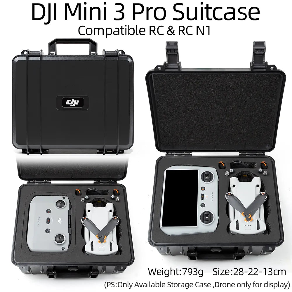 Mini 3 PRO Portable Suitcase Hard Case - Explosion Proof Bag Anti-Collision Waterproof Handbag for DJI Mini 3 Pro Accessories - Image 3