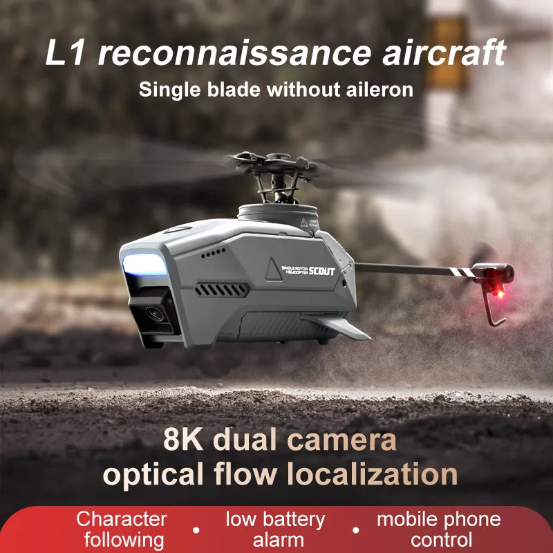 L1 RC Helicopter - 8K Professional HD Dual Camera Remote Control Toy Optical Flow Localization Quadcopter RC Toy Kids Gift 2 L1 RC Helicopter - 8K Professional HD Dual Camera Remote Control Toy Optical Flow Localization Quadcopter RC Toy Kids Gift - Image 2