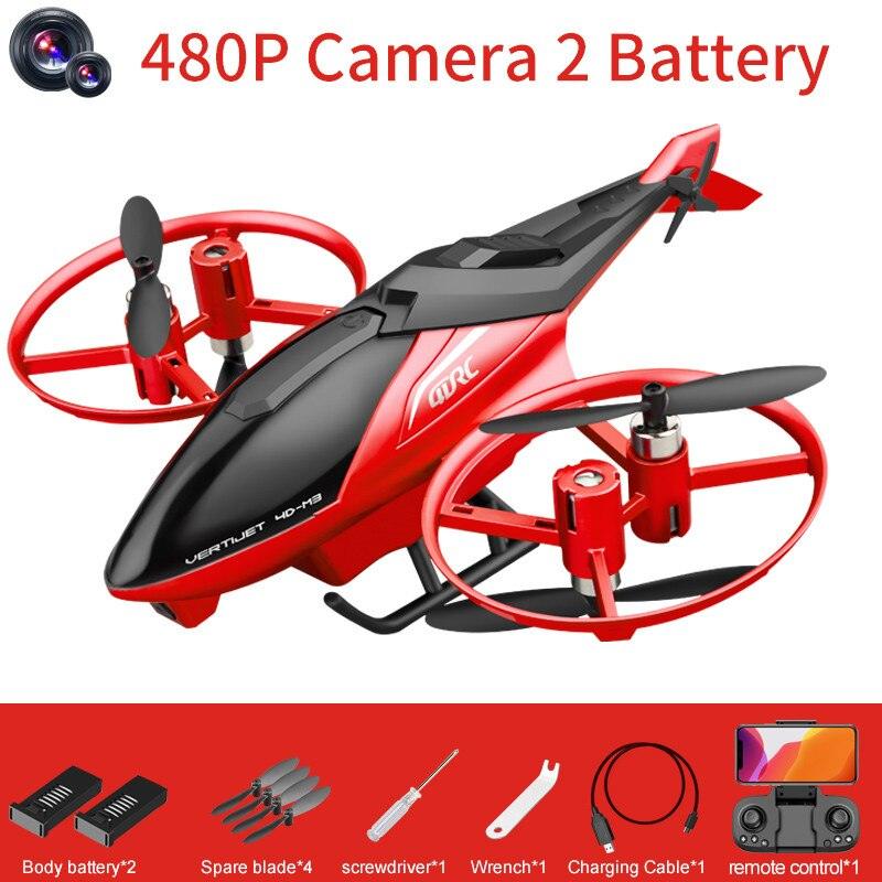 4DRC M3 RC Helicopter - 4.5CH 2.4G 3D Aerobatics Altitude Hold Helicopter with Camera Remote Control drone Toys with Blue/Red 18 4DRC M3 RC Helicopter - 4.5CH 2.4G 3D Aerobatics Altitude Hold Helicopter with Camera Remote Control drone Toys with Blue/Red - Image 18